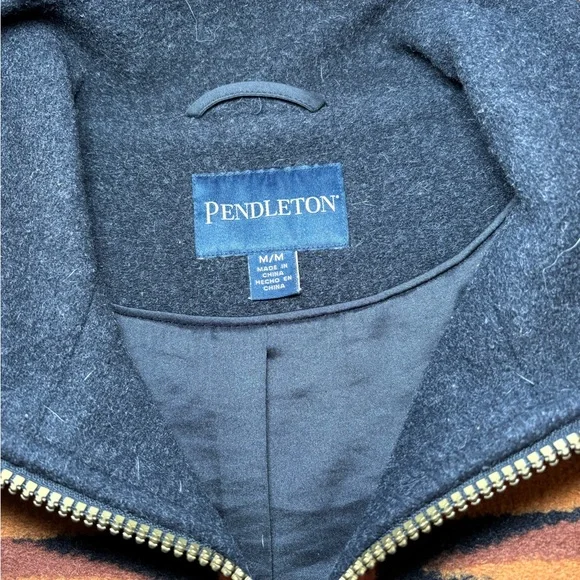 Pendleton South Western Wool Blend Full Zip Funnel Neck Winter Jacket Coat M - Picture 11 of 15